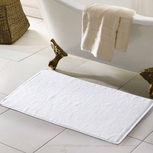 Tapis de <span class=keywords><strong>sol</strong></span> 100 % coton haute densité à tissage uni pour hôtel - Tapis absorbant épaissi antidérapant pour entrée de salle de bain et toilettes - Product Image 1