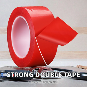 Cinta Adhesiva de Doble Cara de Alta Adhesión, de Espuma Acrílica Termofusible, con Película Protectora Roja de Poliéster, Reutilizable, Lavable y Resistente al Calor, para Hogar y Oficina - Product Image 2