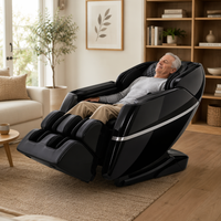 Fauteuil de massage intelligent professionnel Zhouqi avec mécanisme 2D 3D, compression par airbag et rouleaux pour les mollets pour un bien-être corporel complet