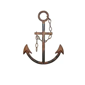Classic Metal Brown Rustic Navy Anchor Wall Decor Good Quality Wholesale Home Decoration House knocker Wall Anchor Made In India