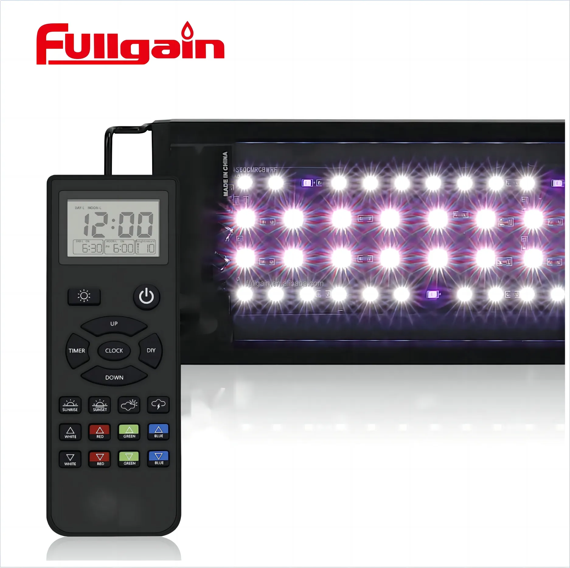 Fullgain fg158 110V - 240V 70W wrgb LED hồ cá UV ánh sáng cho hồ cá bể cá hồ cá dẫn ánh sáng với điều khiển từ xa
