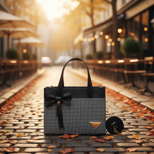 Bolso Tote Bandolera Blanco Fana Refined Lara Cuadri Estilo Bohemio Minimalista para Temporada de Otoño e Invierno para Damas - Product Image 2