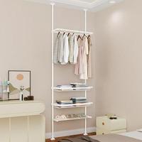 Porte-manteau modulaire télescopique antidérapant et flexible sans perçage pour entrée de magasin de vêtements, organisateur de vêtements au sol et au plafond