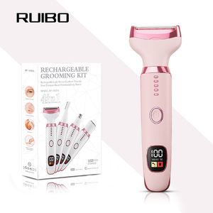 Rasoir électrique 4 en 1 pour femmes, épilation indolore, rechargeable, tondeuse à cheveux pour les aisselles, les jambes et le nez, bikini. - Product Image 1