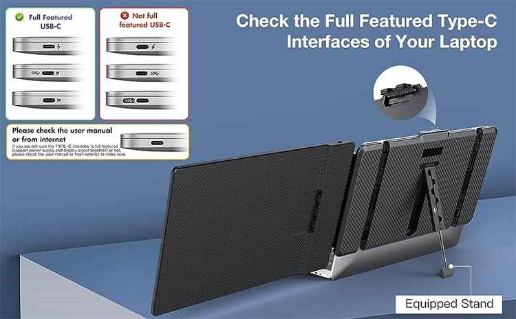 KwumsyポータブルラップトップスクリーンエクステンダーS1スリム