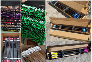 Freccia in carbonio da 30 pollici Fletche <span class=keywords><strong>3</strong></span> "Shield Cut Vanes tiro con l'arco pratica bersaglio frecce da caccia per arco composto e ricurvo - Product Image 6