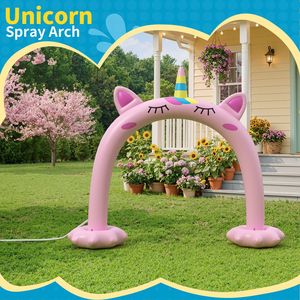 Arche gonflable en forme d'éléphant avec jet d'eau Pursuefree pour jeux en plein air, jardin et terrasse pour enfants - Product Image 4