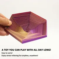 Tour spirale hexagonale imprimée en 3D, Tour Carotte, Ornement créatif magique, Outil anti-stress, Puzzle d'assemblage, Jouet hexagonal fractal