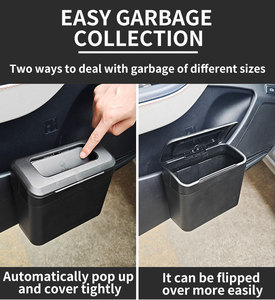 Caja de Almacenamiento Universal para Auto Carfu, de Plástico Negro, con Gancho para Colgar en la Puerta, Kit Interior para Vehículo - Product Image 3