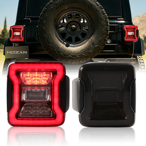 Juego de Luces Traseras LED para Modelos <span class=keywords><strong>Jeep</strong></span> Wrangler JL 2018-2025, Lentes Transparentes Nuevas, Plug & Play, Incluye Luces de Freno - Product Image 1
