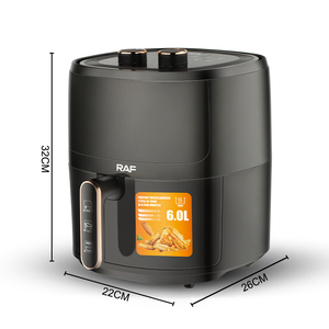 RAF Novedad: Horno Freidora de Aire Multifuncional de 1500W con Calentamiento Rápido y Gran Potencia, Sin Aceite, Convección, Freidora de Aire de Vidrio Profundo - Product Image 2