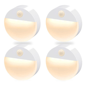 Veilleuse LED intelligente ronde à capteur, alimentée par piles, pour chambre, couloir, toilettes, armoire - Product Image 5