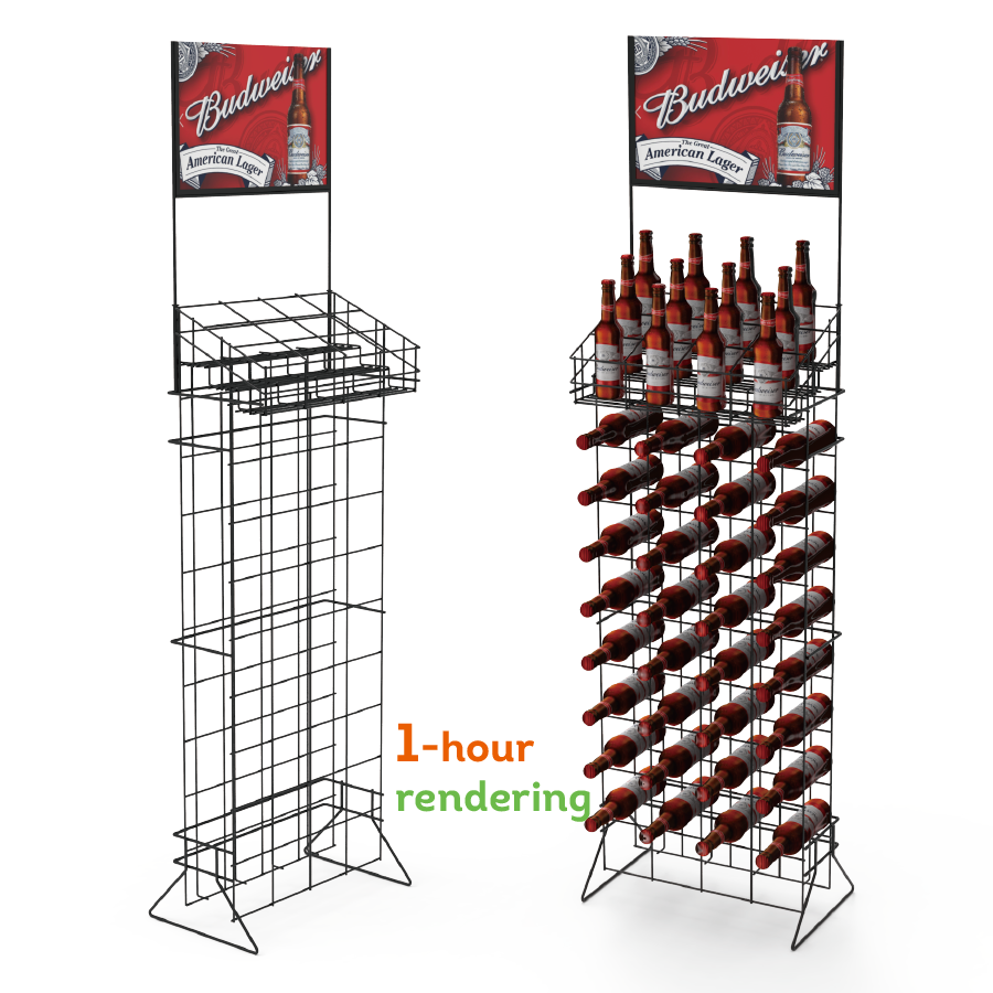 Apache Customized Mental Beverage Display Stand Iron Wire Stand Easy Assembly for Retail Shop — view 1