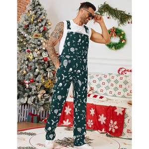 Combinaison de Noël personnalisée pour homme, salopette verte en coton, combinaison de fête pour adultes, taille grande, unisexe - Product Image 4