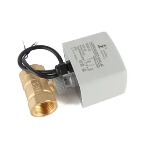 DN25 2 vias válvula de esfera elétrica atuador de aço inoxidável e latão com água DC12V DC24V ODM temperatura normal cozinha doméstica