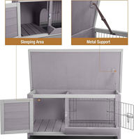 Cage à lapin d'intérieur avec bac en fil métallique, cage à lapin d'extérieur avec plateau extractible personnalisable
