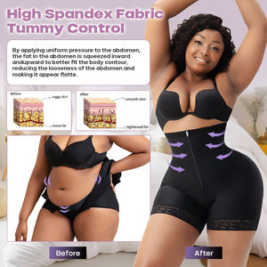 Shapewear Short Waist Trainer Haute Compression Faja Reloj De Arena Para Mujer Moldeadoras Colombiana Faja Pants - Product Image 4