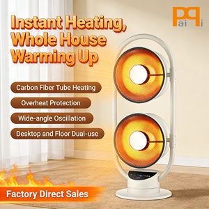 <span class=keywords><strong>Ventilateur</strong></span> Chauffant Électrique Infrarouge en Céramique Économe en Énergie avec Protection Contre la Surchauffe et la Chute, Éclairage, Autoportant, Télécommande Réglable - Product Image 4