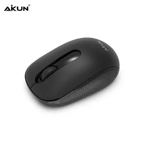AIKUN เมาส์ไร้สาย MX36,เมาส์ไร้เสียง2.4G พร้อมตัวรับสัญญาณ USB,การนอนหลับอัตโนมัติ,เมาส์คอมพิวเตอร์พกพา (สีดำ)