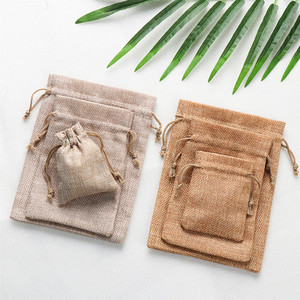 Custom Organic <strong>Hessian</strong> Sack <strong>Bag</strong> with Drawstring - Product Image 4