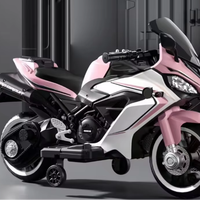 Motocicleta Eléctrica Económica de 12 V para Niños, Juguete de Batería Recargable para Niños de 2 a 4 Años, Motocicleta de Juguete Simulada