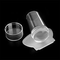 Kit d'estampage Transparent en Silicone, pour Nail Art, manucure, blanc, pochoir pour vernis, plaque de sceau, grattoir
