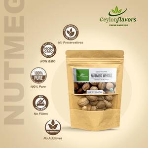 Nuez Moscada Orgánica Entera, Aroma Picante, Sabor Ligeramente Dulce, Especias y Hierbas Culinarias - Product Image 5