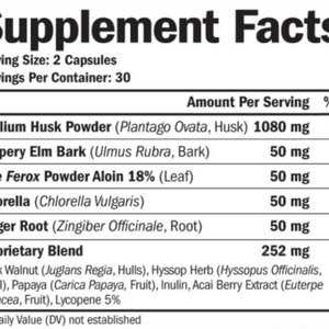 Cápsulas de Psyllium, Suplemento Herbal, Venta al Por Mayor OEM/ODM, para Adultos, Favorece la Regularidad y la Salud Intestinal - Product Image 2