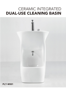 Lavabo de salle de bain moderne en céramique avec poignée à levier, écologique et facile à nettoyer, résistant à l'eau, qualité hospitalière pour salle de bain et villa - Product Image 4