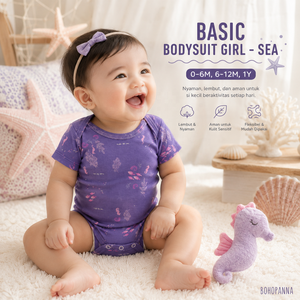 Combinaison bébé en coton confortable avec un adorable imprimé océan violet pour des tenues quotidiennes adorables pour bébés. - Product Image 5