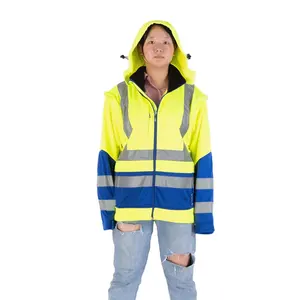 High Visibility Road Safety Reflective Wear With High Visibility Safety Women's Jacket Parka