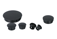 Tapones de plástico de nylon de 5-75 mm, negros y blancos, con cabeza abovedada, tapas redondas a presión para paneles