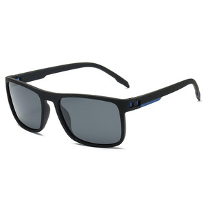 Men's Rectangle Polarized Sunglasses UV400 Outdoor Fashion Full Rim 141mm Black <b>Grey</b> <b>Frame</b> - Product Image 4