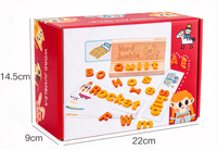 Jeu de mots en bois à démêler, cartes flash Montessori pour l'apprentissage des mots fréquents, blocs de lettres, jouet éducatif pour l'éveil des enfants