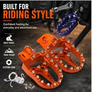 Paires de repose-pieds CNC pour moto, pédales larges pour Dirt Bike <span class=keywords><strong>KTM</strong></span> <span class=keywords><strong>690</strong></span> 125 150 530 1050 1090 1190 1290 ADVENTURE <span class=keywords><strong>ENDURO</strong></span> <span class=keywords><strong>SMC</strong></span> - Product Image 3