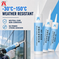 Mastic silicone neutre résistant aux intempéries, adhésif translucide pour vitrage, cartouche 300 ml, pour murs-rideaux en verre, façades et puits de lumière