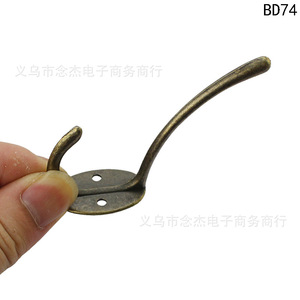BD74 Zinc Alloy Clothes Hook 21x73mm <b>Wall</b> <b>Mount</b> Wardrobe Hardware - Product Image 4