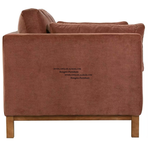 <span class=keywords><strong>Canapé</strong></span> trois places en tissu <span class=keywords><strong>velours</strong></span> brun argileux de style rural nord-européen et américain, mobilier de salon design - Product Image 3