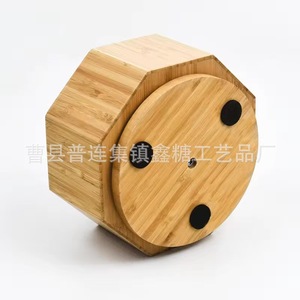 Bamboo Rotating <b>Pen</b> Holder Round 18L Desktop Storage <b>Box</b> For Stationery Cosmetic Organizing - Product Image 4