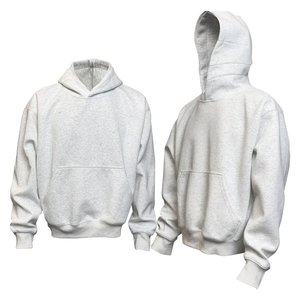 <span class=keywords><strong>Felpa</strong></span> con Cappuccio Larga da <span class=keywords><strong>Uomo</strong></span> in 100% Cotone French Terry 320gsm Traspirante con Tasca e <span class=keywords><strong>Maniche</strong></span> Regolari per Uso Casual - Product Image 4