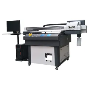 Yinstar digital led uv flatbed printer 9060 rotary varnish uv impression flatbed printing machine for silicon pvc any materials