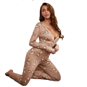 Designer cotton onesie women sleepwear cartoon Graphic pajamas Jumpsuit