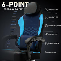Chaise de jeu ergonomique de haute qualité pour bureau professionnel, chaise de jeu Silla Gamer avec repose-pieds et massage