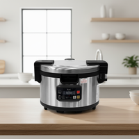 Autocuiseur de riz professionnel robuste 18L en acier inoxydable à cuisson rapide pour chaînes de magasins et cantines