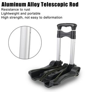 Chariot de transport pliable portable à tige télescopique 1 pièce pour bagages, courses, transport de marchandises, camping et voyages en extérieur - Product Image 3