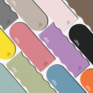 Sansd Gebogen Ovale Pilvormige Hoge Kwaliteit Op Maat Geprinte Ecologische Antislip Duurzame Gegolfde PU Natuurrubber <span class=keywords><strong>Yoga</strong></span> <span class=keywords><strong>Mat</strong></span> - Product Image 1