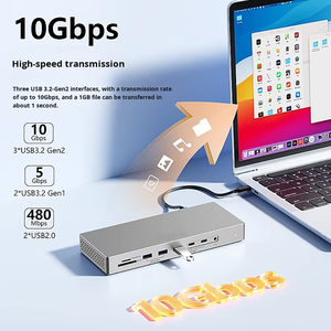 High Quality Usb c <strong>Docking</strong> <strong>Station</strong> 16 in 1 Notebook Four-Screen Display Type-C 3.2 Hub Multi-functional <strong>Docking</strong> <strong>Station</strong> - Product Image 5