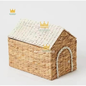 Meuble de rangement pour jouets en jacinthe d'eau écologique, fait main, pour chambre d'enfant et salon, idéal pour l'organisation de la chambre - Product Image 4