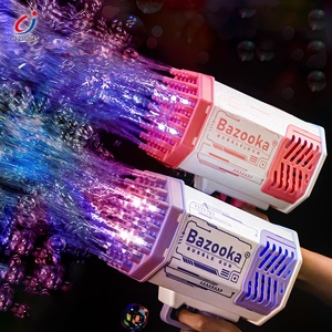 Chengji 라이트 자동 버블건 어린이 장난감 로켓 바주카포 버블 머신 건 69홀 - Product Image 2
