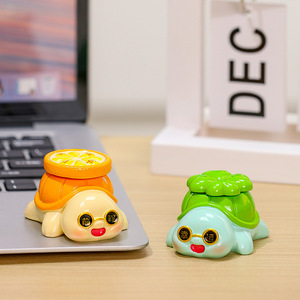 Figurita de tortuga pequeña, 4 piezas, decoración de escritorio apilable de resina, suministros de oficina, regalo de cumpleaños - Product Image 3